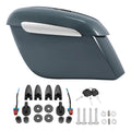 Saddlebags Fit For Indian Chieftain Limited 19-25 Stealth Gray Azure w/ Graphics