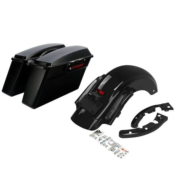 Hard Saddlebags & Rear Fender System Fits For Harley Touring Road King 2009-2013