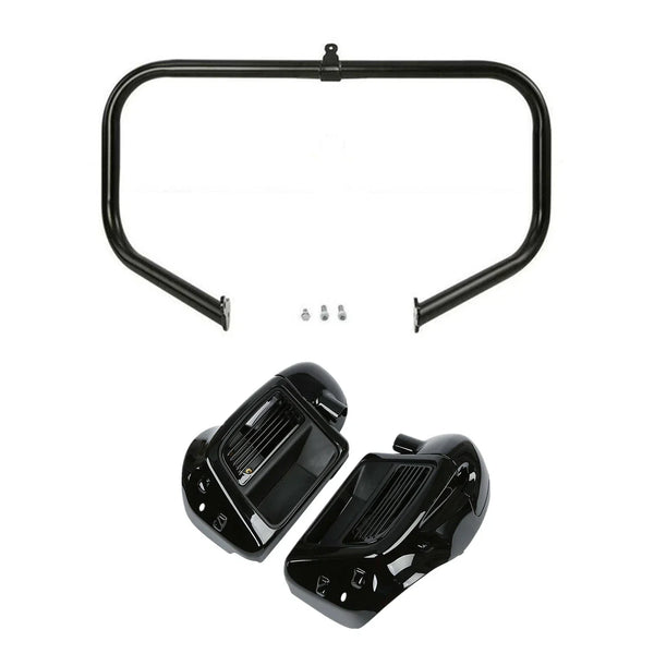 Lower Vented Leg Water-Cooled Engine Guard Bar Fit For Harley Road King 14-23