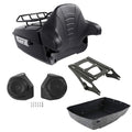 King Trunk Rack Pad Speakers Fit For Harley Touring Street Road Glide 2014-2026