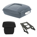Chopped Trunk Backrest Mount Rack Fit For Harley Road Glide 14-2026 Gunship Gray