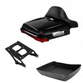 Chopped Trunk Backrest Light Mount Rack Fit For Harley Street Road Glide 2014-26