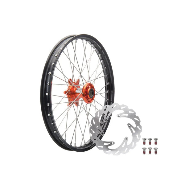 Tusk 19335900255f0b-7645c7 Impact Complete Front Wheel PK 21x1.60 Blk Rim/Silver