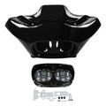 Vivid Black Inner Outer Fairings Dual Headlight Fit For Harley Road Glide 98-13
