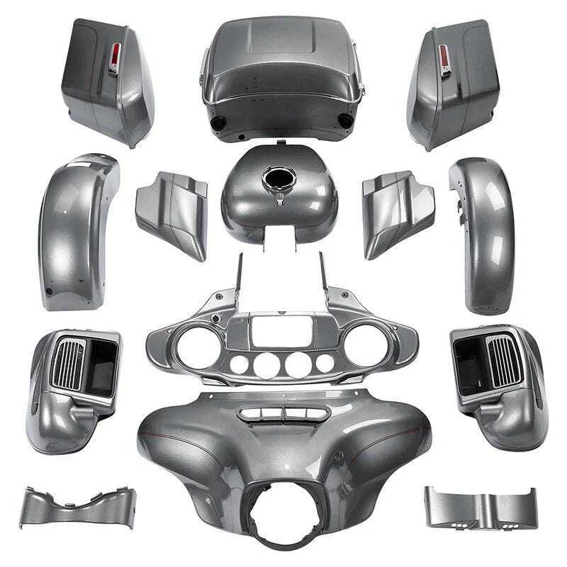 Fairings Bodywork Body Work Kit For Harley Electra Glide 2014-2023 Billet Silver