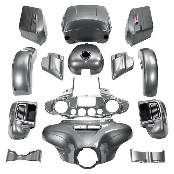 Fairings Bodywork Body Work Kit For Harley Electra Glide 2014-2023 Billet Silver