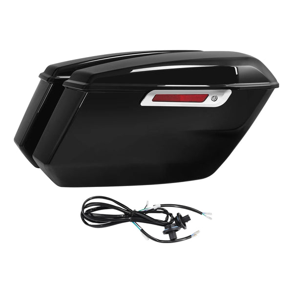 Vivid Black Saddlebags Fit For Harley Cvo Road Street Glide 2023-26 Fltrx 24-26
