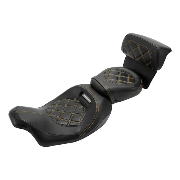 Driver Passenger Seat Backrest Pad Fit For Harley Street Electra Glide 14-23