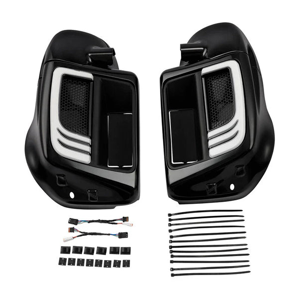 Lower Vented Leg Fairing & Turn Light Fit For Harley Street Road Glide 2014-2024
