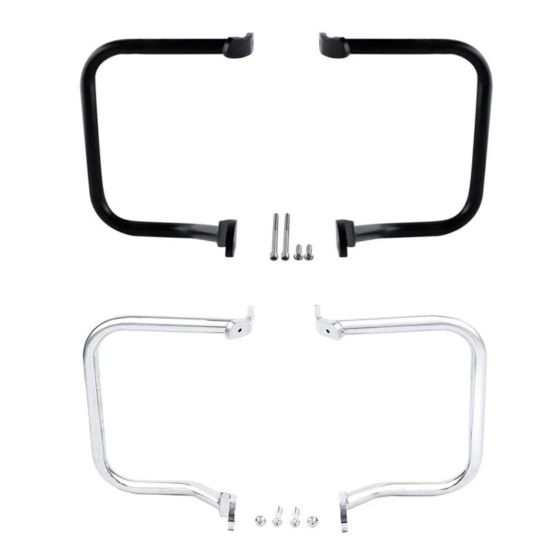 Rear Saddlebags Guard Rails Crash Bar Fit For Harley Heritage Softail 2000-2017