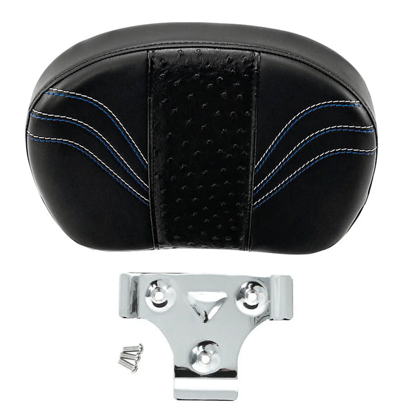 Black Passenger Backrest Pad Fit For Harley Road King Glide Electra Street Glide