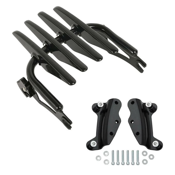 Black Stealth Luggage Rack Dock Hardware Kit Fit For Harley Street Glide 09-2013