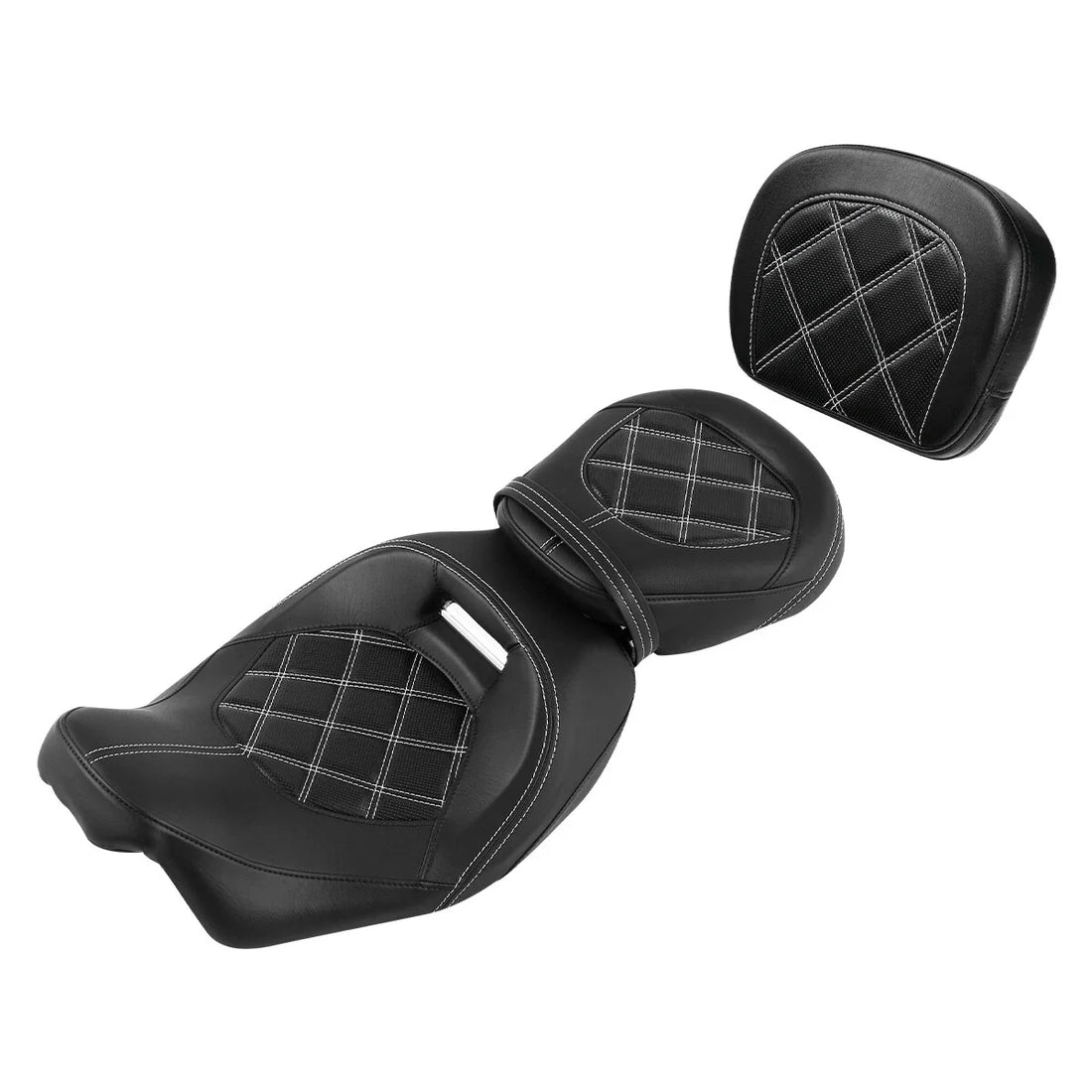 Rider Passenger Seat W/ Pad Fit For Harley Road Street Glide 2009-2023 2022 2021