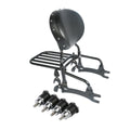Black Backrest Sissy Bar Rack & Mount Spools Fit For Indian Chieftain 14-24 21
