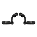 1.25" 32mm Gloss Black Long Angled Highway Engine Guard Foot Pegs Kit For Harley
