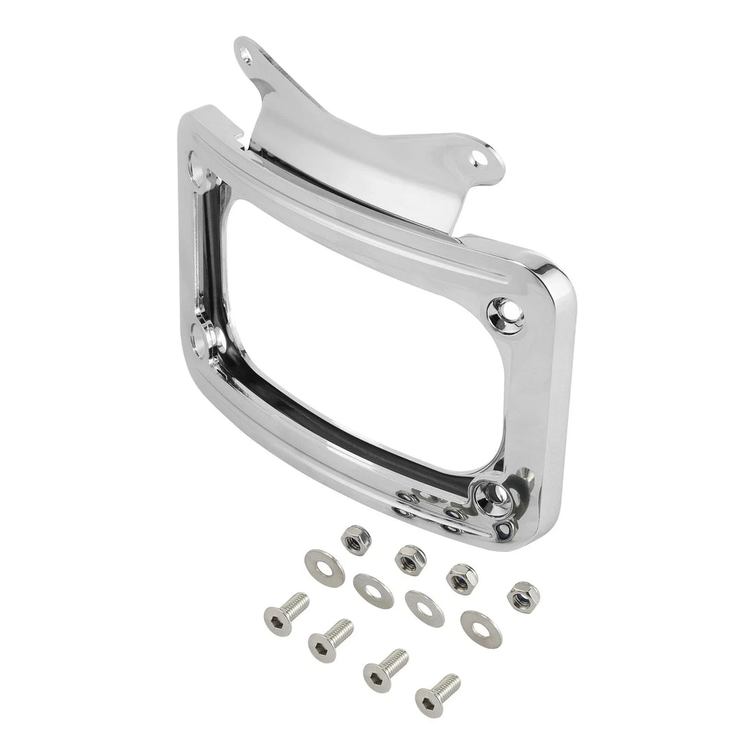 Curved License Plate Mount Frame W/ Light Fit For Harley Street Glide 2010-2023