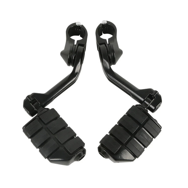 32mm Highway Engine Guard Long Angled Foot Pegs Mount For Harley Touring Flhtcu