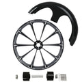 30" Front Wheel Rim & Hub Dual Disc Fender Fit For Harley Street Glide 2008-2024