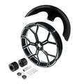 23'' Wheel Rim Dual Disc Hub Front Fender Fit For Harley Road Street Glide 97-08