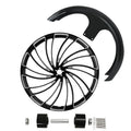 26" Front Wheel Rim Dual Disc Hub Fender Fit For Harley Road Glide ABS 1997-2021