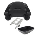 King Trunk Backrest Speakers Mount Rack Fit For Harley Touring Road Glide 14-26