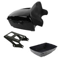 Black King Trunk Backrest Mount Fit For Harley Touring Road Street Glide 2014-26
