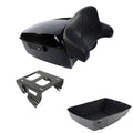 King Trunk Backrest Pad Solo Mount Rack Fit For Harley Touring Road Glide 14-26