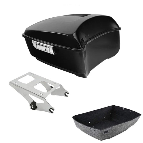 King Trunk Two Up Mount Rack Fit For Harley Touring Road Street Glide 2014-2026