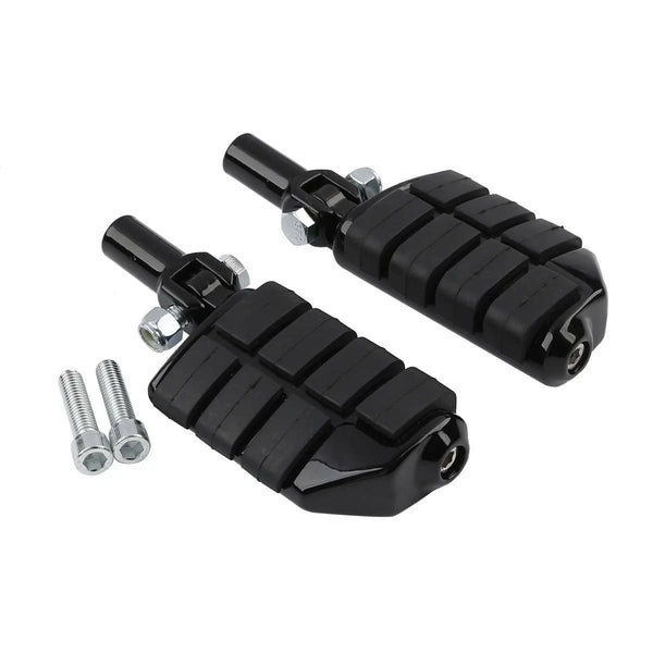 Black Rear Passenger Footpeg Peg Fit For Harley Heritage Softail Fatboy 2000-06