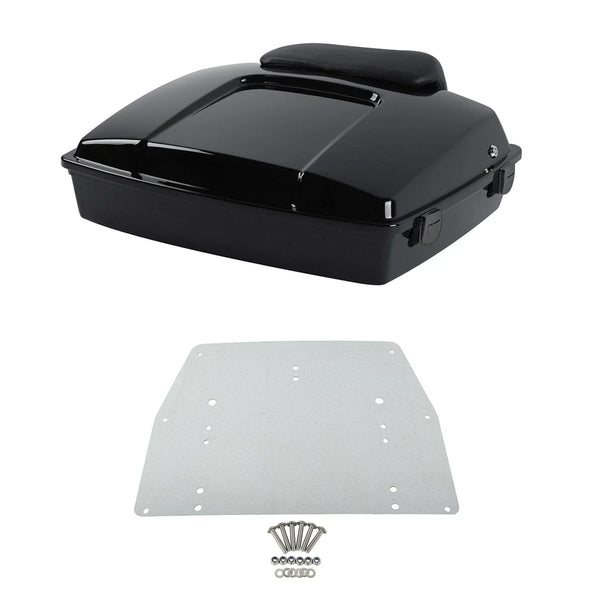 5.5" Razor Trunk Backrest Plate Fit For Harley Touring 97-13 Black