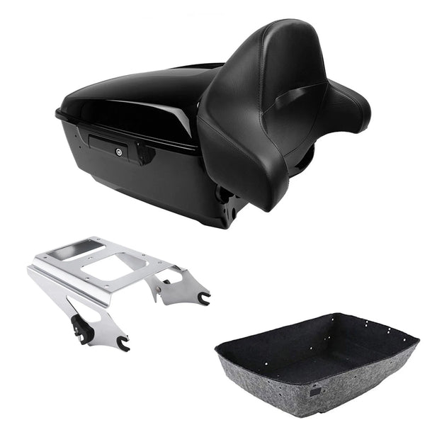 King Trunk Backrest Mount Rack Fit For Harley Touring Electra Road Glide 2009-13