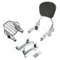 Backrest Sissy Bar Luggage Rack 4 Point Docking Fit For Harley Road Glide 14-26