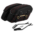 Saddlebags Fit For Harley Softail Fat Boy Breakout 2018-2025 Black+Red