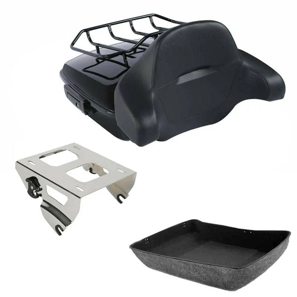 Chopped Trunk Backrest Solo Mount Fit For Harley Touring Street Glide 14-2026 25