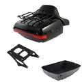 King Trunk Mount Rack Backrest Light Fit For Harley Touring Street Glide 2014-26