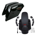 5" Stretched Extended Saddle Bags Rear Fender Fit For Harley Road King 09-13