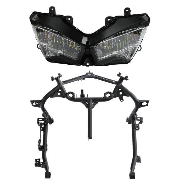Front Headlight Lamp & Stay Fairing Bracket Fit For Kawasaki Ninja 400 2018-2024