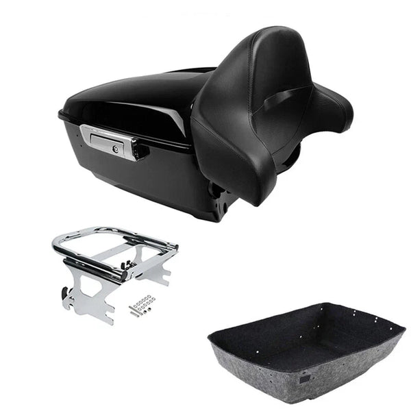 King Trunk Backrest Two Up Mount Fit For Harley Touring Road King 97-08 US