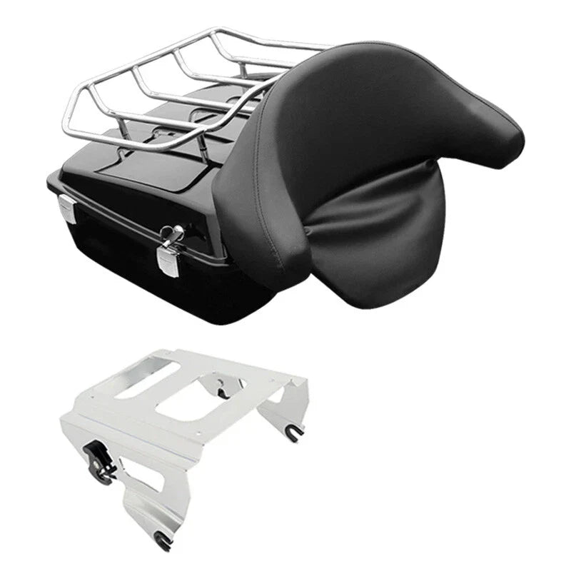 Chopped Tour Trunk Backrest Rack Solo Mount Fit For Harley Street Glide 2009-13