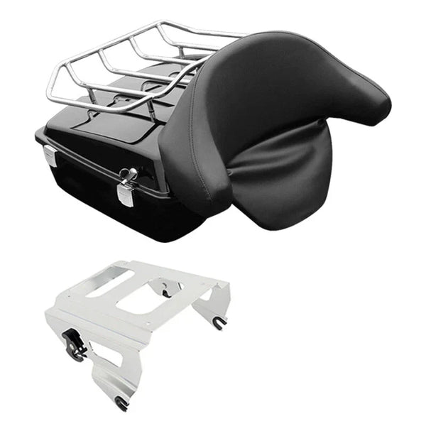 Chopped Tour Trunk Backrest Rack Solo Mount Fit For Harley Street Glide 2009-13