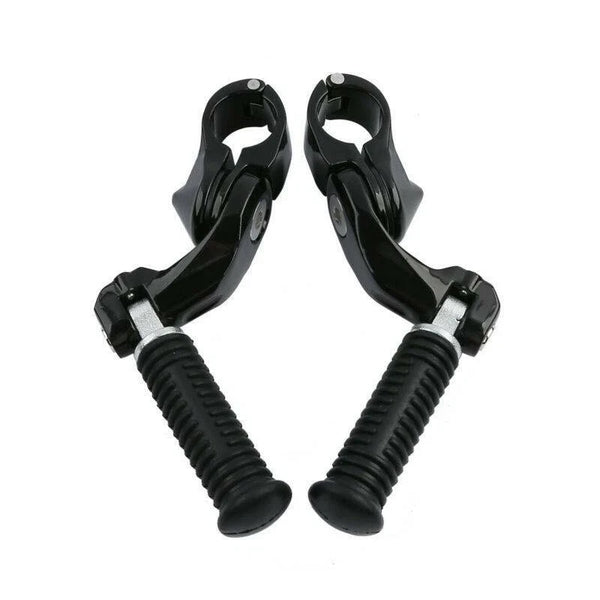Black Footrest Footpeg 1 1/4'' Short Angled Mount Fit For Harley Road King Glide