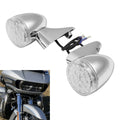 Chrome Front Turn Signal Lights Fit For Harley Touring Road Glide 2015-2024 2023