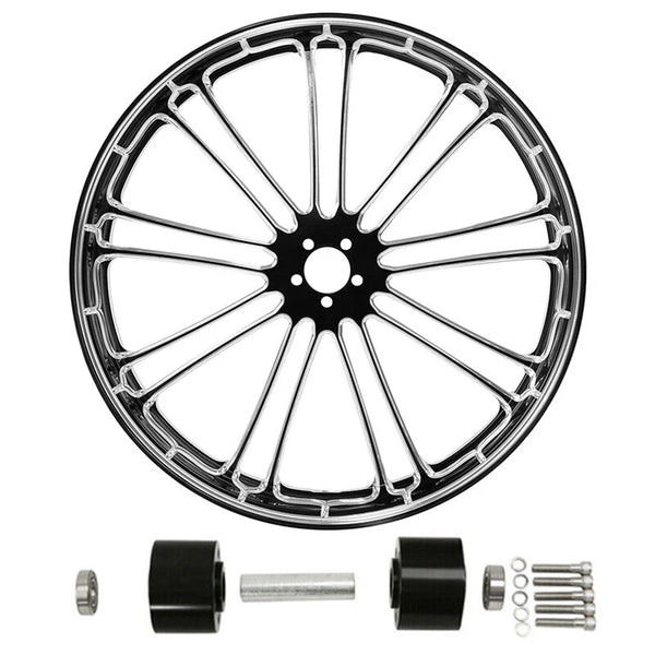 23" Front Wheel Rim & Dual Disc Wheel Hub Fit For Harley Street Glide 1997-2021