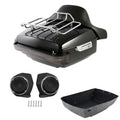 King Trunk Backrest Rack Light Speakers Fit For Harley Street Road Glide 2014-26