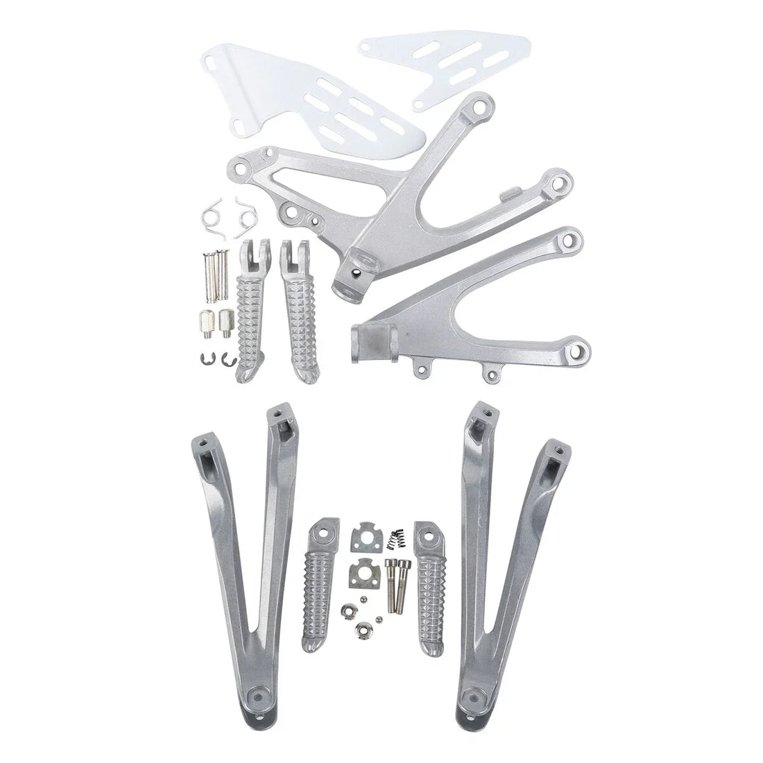 Driver & Passenger Footpegs Pegs Bracket Fit For Yamaha Yzf R1 YZF-R1 2007-2008