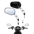 Pair Rear View Mirrors Fit For Harley Davidson XL1200L XL883 XL883L Sportster