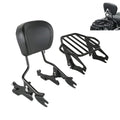 Detachable Sissy Bar Backrest Luggage Rack Docking Fit For Harley Touring 14-25