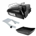 Chopped Trunk Backrest Chrome Mount Rack Fit For Harley Electra Glide 1997-2008