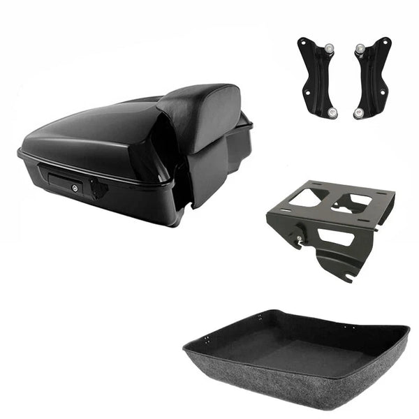 Chopped Trunk Backrest Solo Mount Rack Docking Kit Fit For Harley Touring 14-26