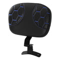 Black Blue Driver Rider Backrest Pad Fit For Harley Touring Road Glide 2009-2023